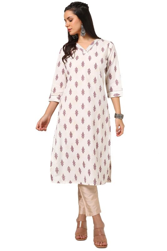 Soch Women Cotton Ethnic Motifs Kurta with Gotta Patti