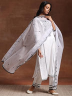 Libas WomenS Pure Cotton Kurta Set (27823_White