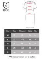 Rigo Cotton Bodycon Midi Dress For Women | Slim Fit Casual Midi Western Dress For Women Dark Black