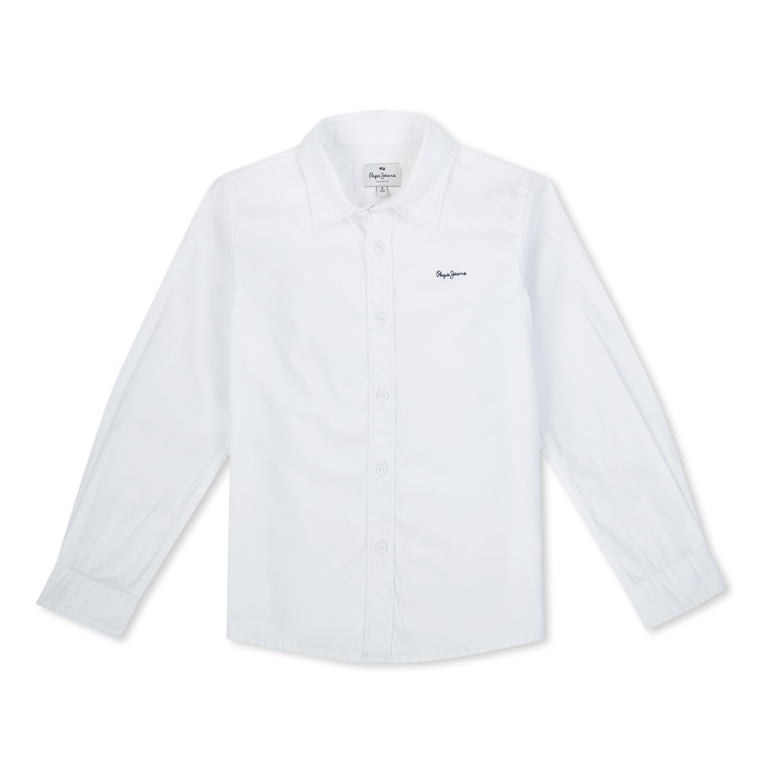 Pepe Jeans BoyS Cotton Regular Fit Shirt (Pb302537_White, 14-15 Years