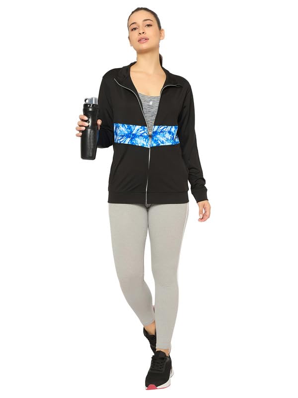 Clovia WomenS Comfort Fit Active Jacket (At0191P03_Blue_S)