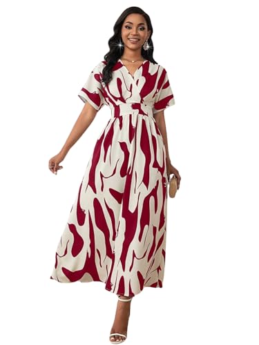 Leriya Fashion Womens Rayon Fit and Flare Ankle Length Dress (LF-WD1194_Wine_XL)