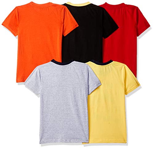 T2F Boy Cotton Printed Regular Fit T-Shirt (Pack of 5),Multicolour,4-5 Years