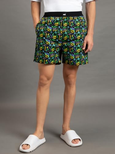 Bewakoof MenS All Over Batman Printed Poplin 100% Cotton Regular Fit Boxers