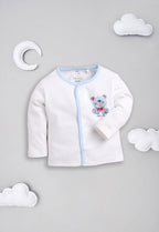 BABY GO Baby Boy 0-3M,3-6M,6-9M,9-12M Full Sleeves 100% Pure Cotton T-Shirt Combo Pack Of 3 (White)