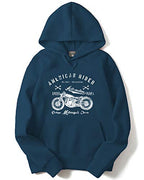 ADRO Mens Cotton Neck Hooded Sweatshirt (H-M-AME-SB_Teal_S)