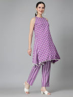 Stylum Women'S Ethnic Motif Printed Rayon Co-Ord Set (Cstangopurple_Purple)