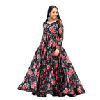 Toochki Gown For Women Wedding | One Piece Dress For Womens Long | Maxi Dresses | Ethnic Black Gowns | Anarakali Suit | Floral P
