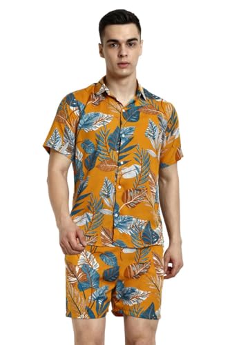 Dhruvi Trendz Mens Rayon Co-Ord Set Regular Fit Night Dress (Dt-Ms-6109&Sh192_Blue_M)