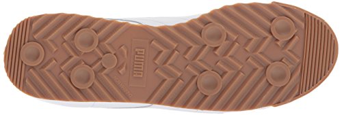 PUMA Men's ROMA CLASSIC GUM Sneaker, Puma White-Puma Team Gold, 9