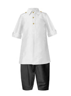 A.T.U.N. (All Things Uber Nice) Baby-Boy'S Regular Pathani Suit (Bkls Pts_White-Black 0-3 Months)