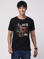 ADRO Mens Graphic Printed 100% Cotton T-Shirt - Regular Fit, Printed T-Shirts for Men (RN24-BCL-BL_Black_2XL)