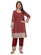 Fashion Basket Georgette Kurta Set With Duptta And Bottom For Women