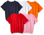 T2F Girls Cotton Printed Regular Fit Crop Top (Pack of 5)