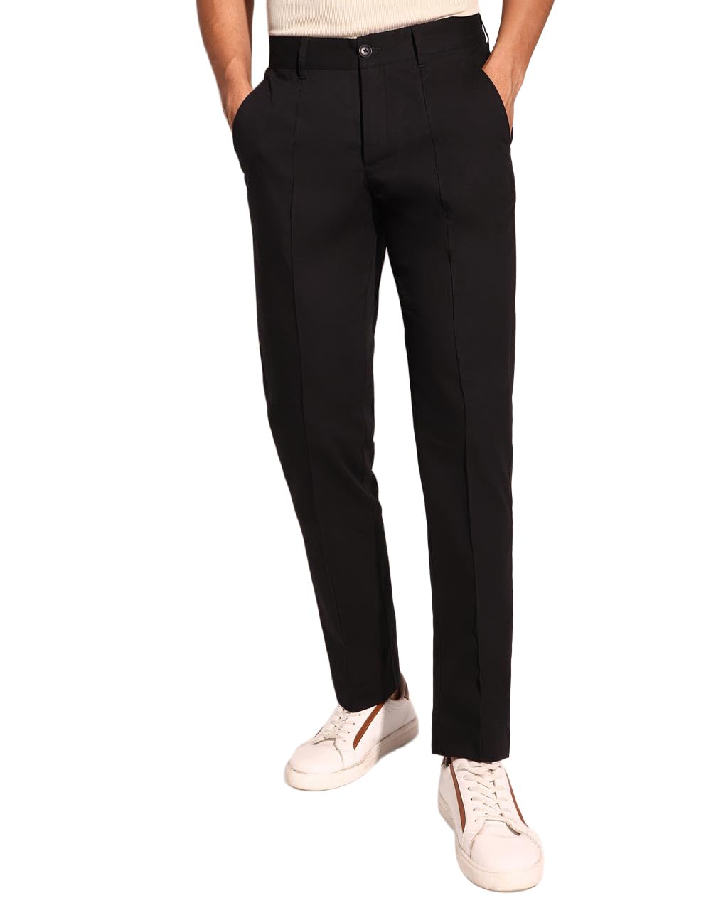Fabindia Black Cotton Slim Fit Jama Pant