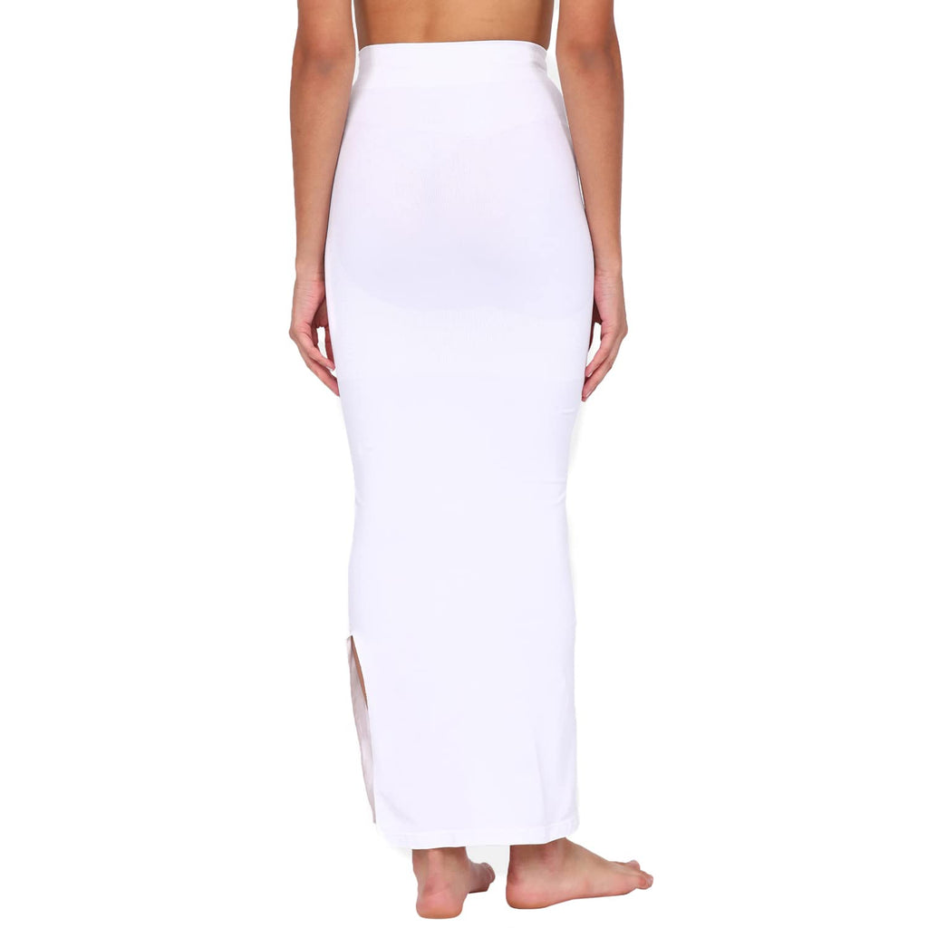 Zivame All Day Seamless Mermaid Saree Shapewear with Removable Drawcord for Women - White1