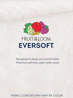 Fruit of the Loom Men's Eversoft Cotton T-Shirts (S-4XL), Crew-2 Pack-White, X-Large