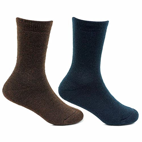 Bonjour Plain Full Length Woolen Socks for Kids- Pack Of 2