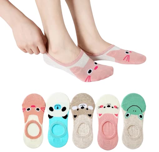 Shopping Shots Cute Printed No Show Loafer Socks, Pack Of 5 Pairs (1012) 46366