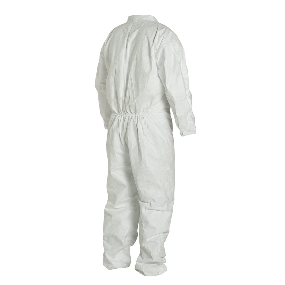 DuPont Tyvek 400 TY125S Individually Packed Disposable Protective Coverall with Elastic Cuffs for PPE Vending Machines, White, 3
