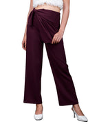 Noble Monk Women Regular Fit Casual Pant | High Waist Trouser | Wide Leg Baggy Korean Pants Trousers For Women Black