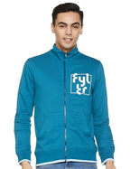FYLTR Mens Casual Stand Collar Jacket With Rib Details - Full Zipper | Full Sleeve Branding | Casual Winterwear For Men