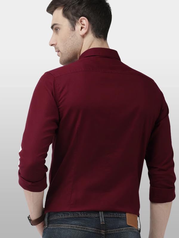 Tee Projekt Mens Shirt Solid Cotton Long Sleeve Button Down Beach l Office l Home (Pack of 1)
