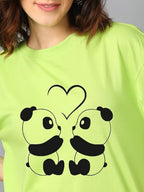 KOTTY Womens Cotton Blend Printed Oversized T-Shirts