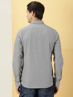 Thomas Scott Stripes Long Sleeve Casual Shirt with Spread Coller Shirts for Mens