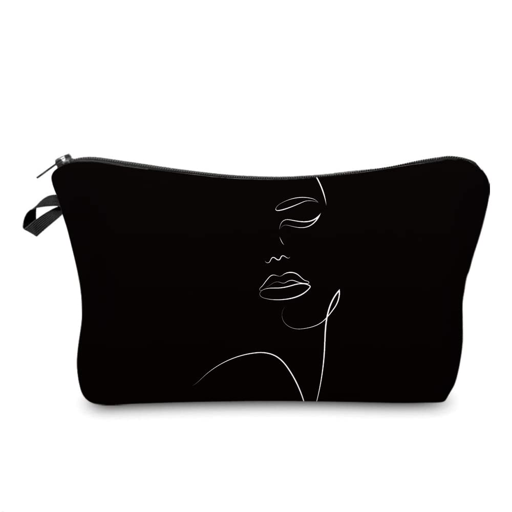 Deanfun Small Makeup Bag for Purse, Waterproof Makeup Bags Roomy Toiletry Pouch Travel Accessories Gifts (55884)