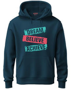 ADRO Men's Cotton Neck Hooded Sweatshirt (H20-M-DBA-SB_Teal_XL)