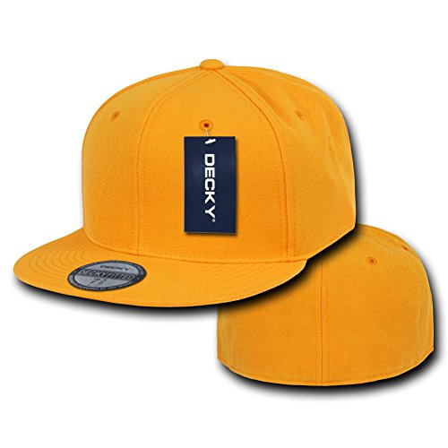 DECKY Retro Fitted Cap, Gold, 7 1/4