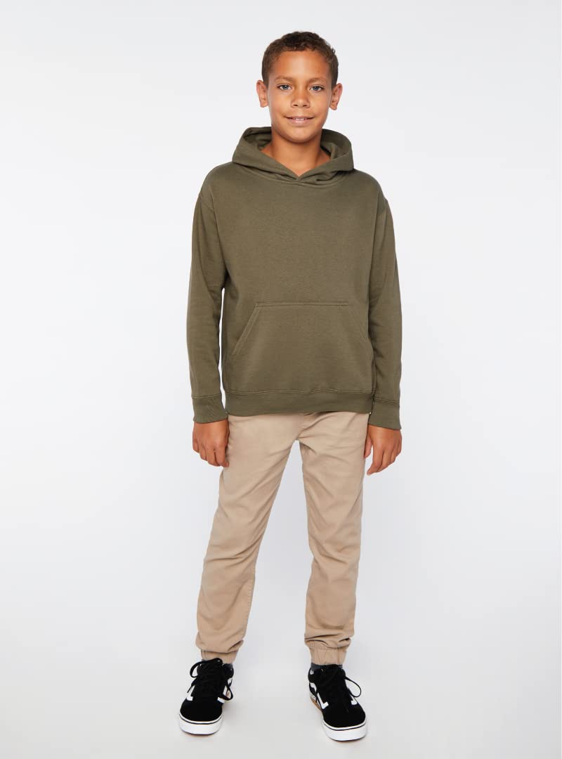 LAT Apparel Youth Pullover Fleece Hoodie - X-Large - Vintage Hot Pink