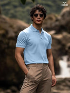 Nobero MenS Solid Regular Fit Polo Shirt