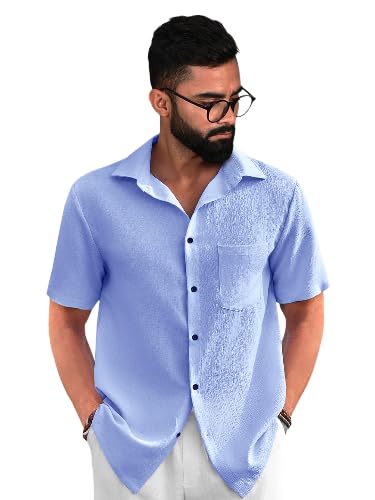 Pinkmint Mens Regular Fit Shirt (CA2_Sky2