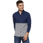 Campus Sutra MenS Solid Regular Fit Casual Shirt (Ct20Shrt_Pnhh2C_M_Pln_Bugr_Bu M)