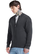 Bewakoof MenS Textured Oversized Fit Full Sleeve High Neck Pure Cotton Sweater_680222_Black_M