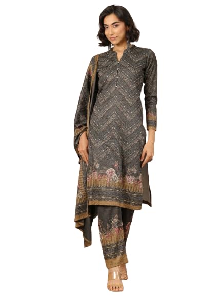 Libas Printed Wool Straight Kurta Set For Women (49641Wl)