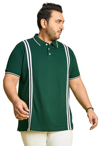 Bigbanana MenS Plus Size Regular Fit Polo T-Shirt(Lingo,Green,6Xl)