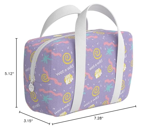 wet n wild Saved By The Bell Makeup Bag, Makeup Bag for Travel, Carry Handle, Full Zipper Closure,1114548
