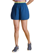 Nykd All Day Meshed Shorts With Curved Hem And Side Pockets For Women,Adjustable Drawstring For Outdoor/Workout - Shorts, Nyat27