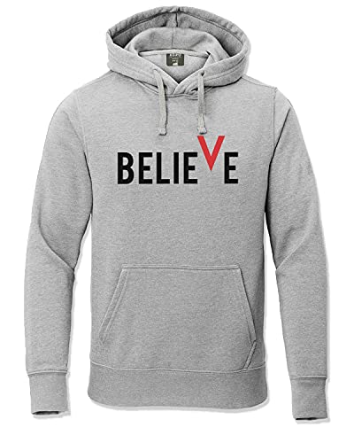 ADRO Men's Cotton Neck Hooded Sweatshirt (H21-M-BVV-GR_Grey_XL)