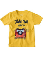 Bon Organik Boys Cotton Graphic Printed T-Shirt Yellow
