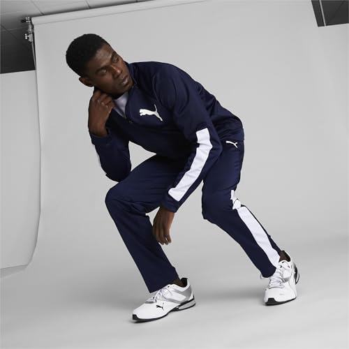 PUMA Men's Contrast Pants (Available in Big & Tall), Peacoat/White, 4XLT
