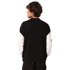 Bewakoof Mens Graphic Print Oversized Fit Full Sleeve Round Neck Fleece Sweatshirt Black
