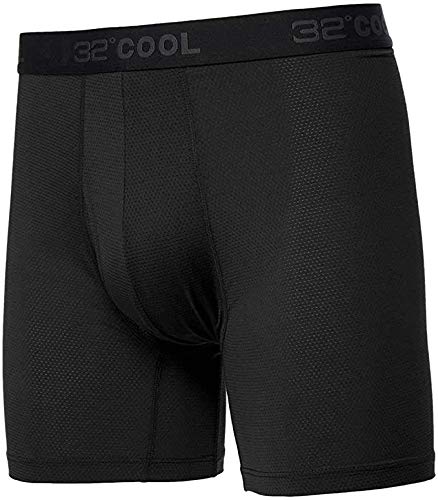 32 DEGREES Cool Men's Boxer Briefs 3Pk Large 36-38 Black/Charcoal/Black