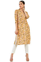 Soch Women Yellow Crepe Printed Kurta(8907715976526_Yellow_Xl)