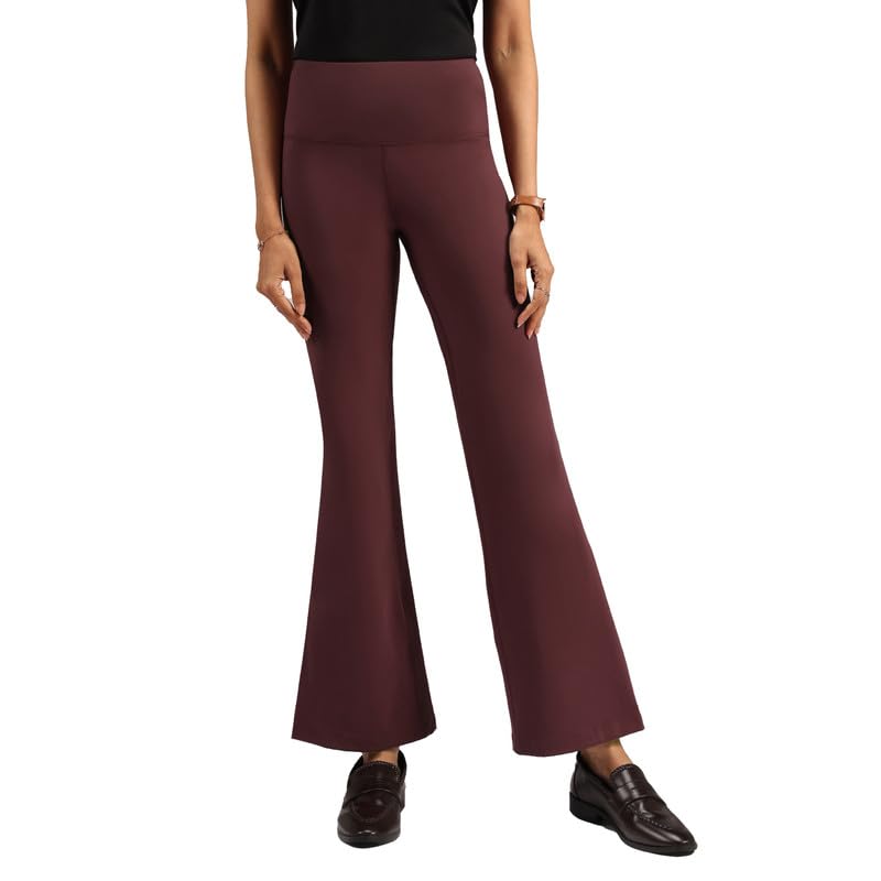 BlissClub Ultimate Flare Pants Lite Regular for Women Upto 54 ft | High Waist Trousers and Formal Pants for Office wear | Comfo