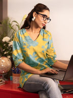 Libas Women'S Cotton Straight Fit Floral Kurti