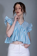Leriya Fashion Womens Waffle Knit Tunic Cap Sleeve Button Down Tie Knot Henley Tops Loose Fitting Bat Wing Shirts Top (X-Small,